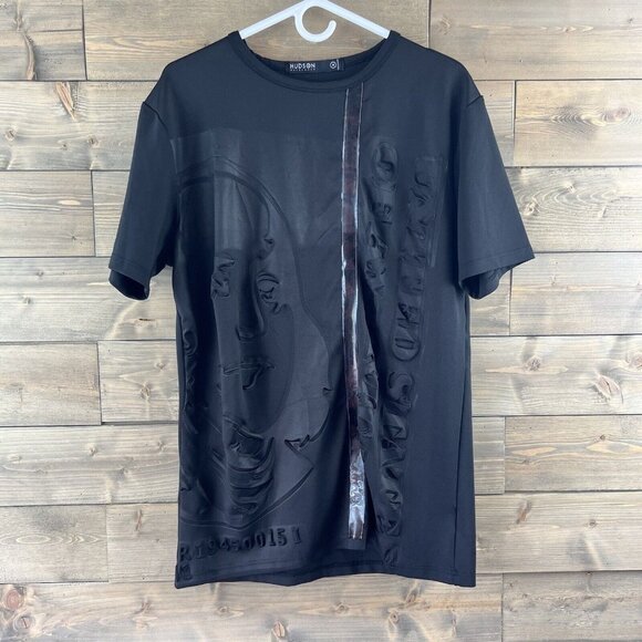 Hudson Outerwear Mens Shirt Short Sleeve Ben Franklin United States Black Medium - Picture 1 of 8